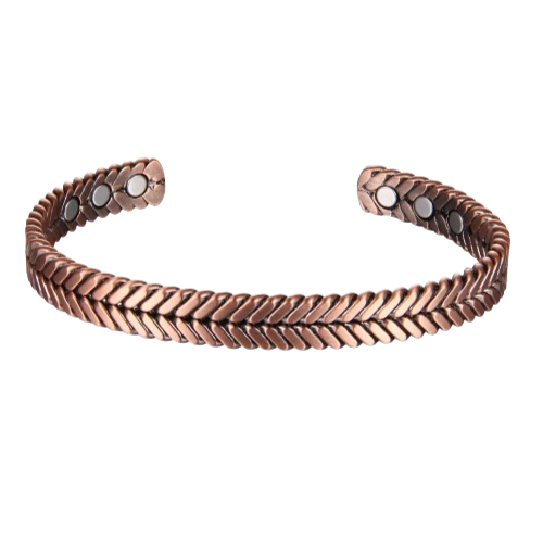 Unisex pure copper magnetic braided wellness bracelet